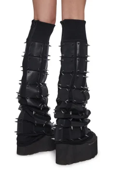 Club Exx Bottoms|Skirts*Gamma Ray Spiked Pleated Skirt