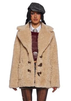 Current Mood Outerwear*Garage Band Sherpa Cropped Coat