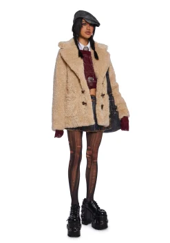 Current Mood Outerwear*Garage Band Sherpa Cropped Coat