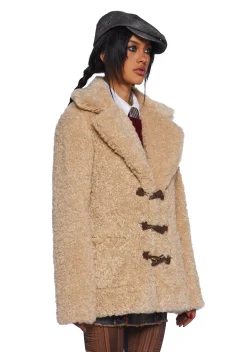 Current Mood Outerwear*Garage Band Sherpa Cropped Coat