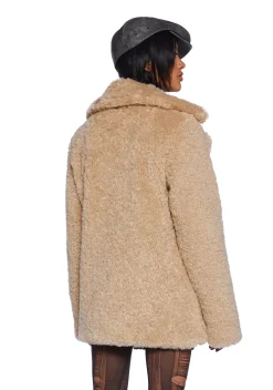 Current Mood Outerwear*Garage Band Sherpa Cropped Coat