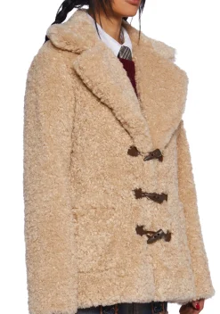 Current Mood Outerwear*Garage Band Sherpa Cropped Coat