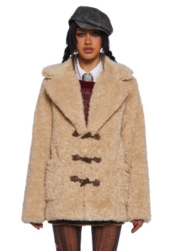 Current Mood Outerwear*Garage Band Sherpa Cropped Coat