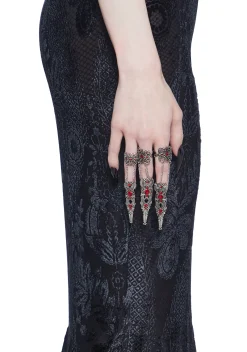 Widow Jewelry*Gemstone Metal Nail Rings