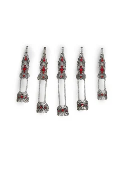 Widow Jewelry*Gemstone Metal Nail Rings