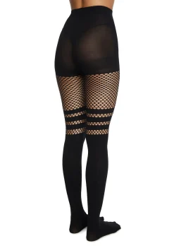 x_Leg Avenue Socks & Tights*Get Faux Thigh-High Tights