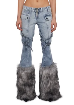 Generation Kiss Bottoms|Pants*Gigi Faux Fur Denim Jeans