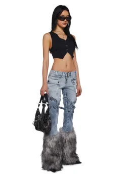 Generation Kiss Bottoms|Pants*Gigi Faux Fur Denim Jeans