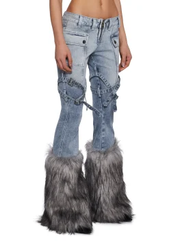Generation Kiss Bottoms|Pants*Gigi Faux Fur Denim Jeans