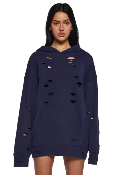 Current Mood Outerwear|Sweatshirts & Hoodies*Girly Grit Distressed Hoodie