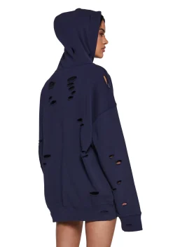 Current Mood Outerwear|Sweatshirts & Hoodies*Girly Grit Distressed Hoodie