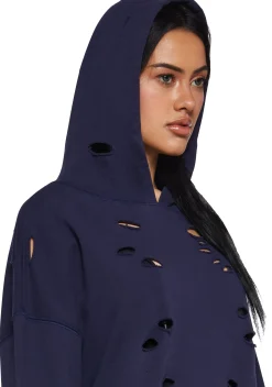 Current Mood Outerwear|Sweatshirts & Hoodies*Girly Grit Distressed Hoodie
