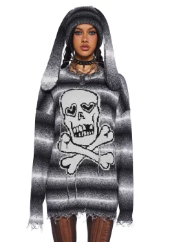 Current Mood Tops*Girly Grunge Sweater And Beanie Set