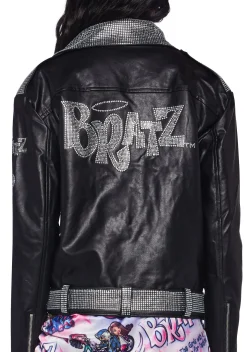 Dolls Kill x Bratz Outerwear*Glam Rock Rhinestone Moto Jacket