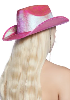 x_Illuma Fashion Hats*Gleam And Glow Cowboy Hat - Pink