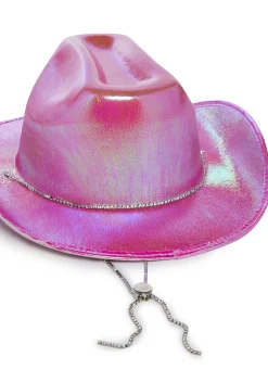 x_Illuma Fashion Hats*Gleam And Glow Cowboy Hat - Pink