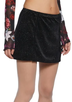 dELiA*s by Dolls Kill Bottoms*Glitter Milk N' Cookies Mini Skirt