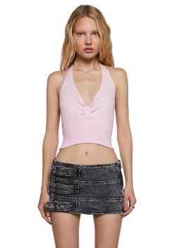 Sugar Thrillz Tops|Plus*Gloss Trap Halter Top