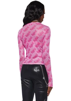 Dolls Kill x Bratz Tops*Got Bratitude Mesh Top