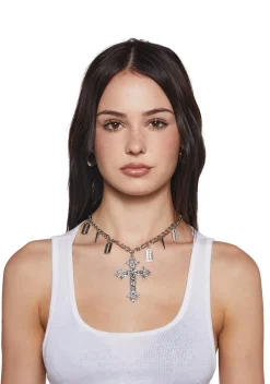 Widow Jewelry*Goth Cross Necklace