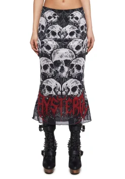 Widow Bottoms|Skirts*Goth Hysteria Midi Skirt