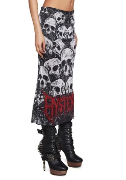 Widow Bottoms|Skirts*Goth Hysteria Midi Skirt