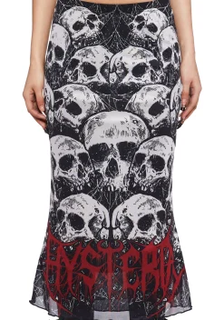 Widow Bottoms|Skirts*Goth Hysteria Midi Skirt