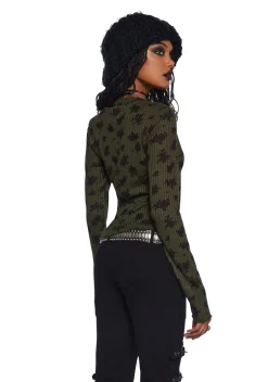 Widow Tops*Goth In Geometry Floral Top