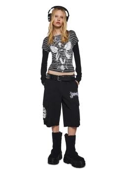 Widow Bottoms|Shorts*Goth Journal Distressed Shorts