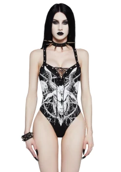 Widow Tops|Plus*Gothic Elegy Graphic Bodysuit