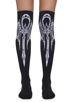 x_Dolls Kill Socks & Tights*Gothic Reverie Knee High Socks