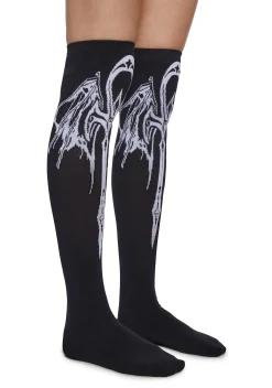 x_Dolls Kill Socks & Tights*Gothic Reverie Knee High Socks