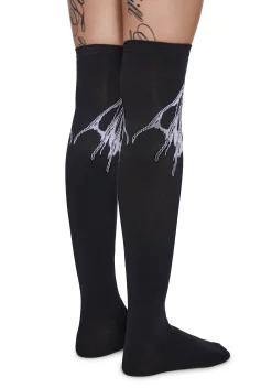 x_Dolls Kill Socks & Tights*Gothic Reverie Knee High Socks
