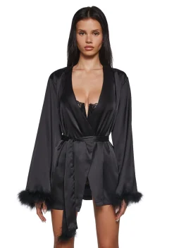 Widow Lingerie*Gothic Stirs Satin Robe