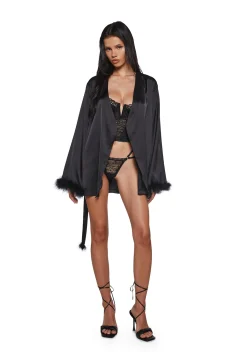 Widow Lingerie*Gothic Stirs Satin Robe