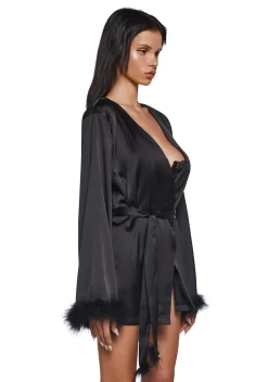 Widow Lingerie*Gothic Stirs Satin Robe