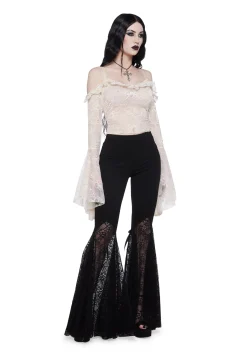 Widow Tops*Gothic With Grace Mesh Top - Off White