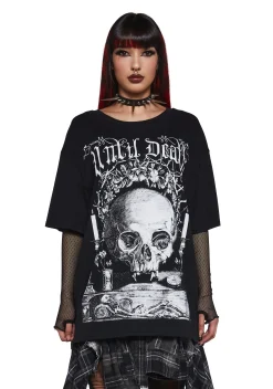 Widow Tops|Plus*Grave Promises Long Sleeve Tee