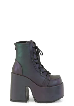 Demonia Boots|Platforms*Green Reflective Rave Royalty Platform Boots