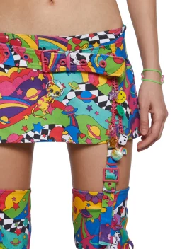 Club Exx Bottoms|Skirts*Gumdrop Ride Skirt & Leg Warmers Set