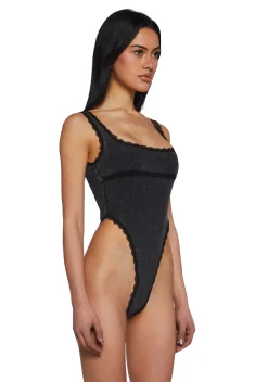 Current Mood Tops|Plus*Hacker Romance Ribbed Bodysuit