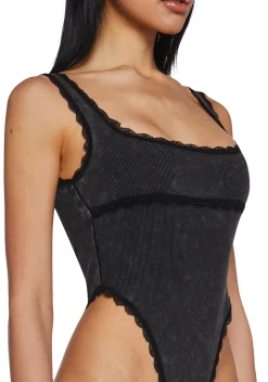 Current Mood Tops|Plus*Hacker Romance Ribbed Bodysuit