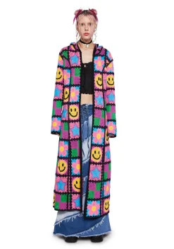 dELiA*s by Dolls Kill Outerwear*Happy In My Mind Crochet Cardigan