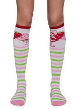 Dolls Kill | Care Bears x Strawberry Shortcake Socks & Tights*Happy Together Knee High Socks
