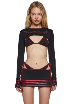 Club Exx Tops|Plus*Harness The Energy Shrug Set