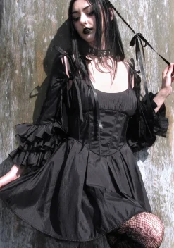 Widow Dresses|Mini Dresses*Haunted Hue Mini Dress - Black