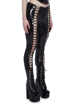 Widow Bottoms|Pants*Have Mercy Lace Up Pants
