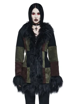 Widow Outerwear|Plus*Hearing Heartbeats Faux Suede Coat