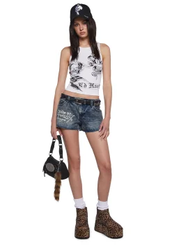 Ed Hardy Bottoms|Shorts*Heart Dagger Denim Shorts