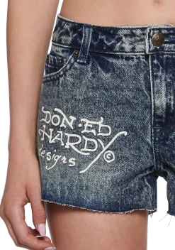 Ed Hardy Bottoms|Shorts*Heart Dagger Denim Shorts